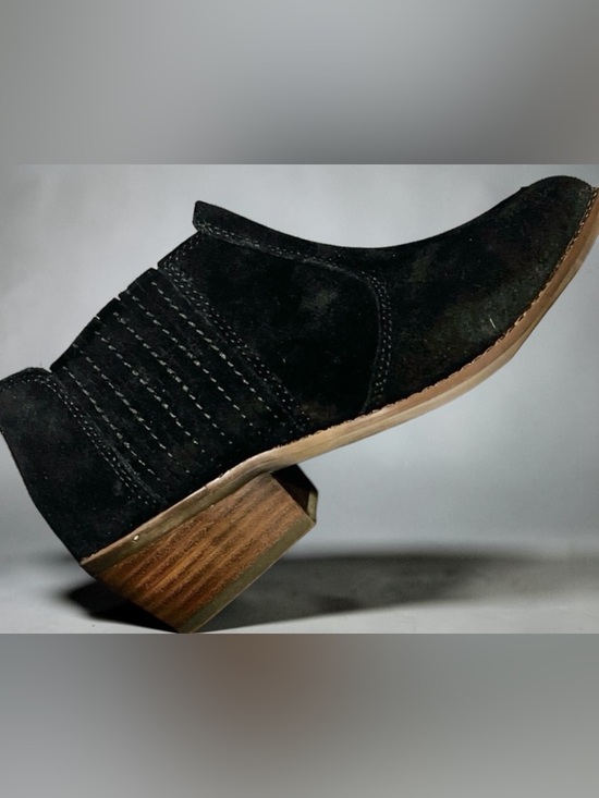 Lucky Brand Shoes - Lucky Brand Black Suede Ankle Bootie- Size 8.5